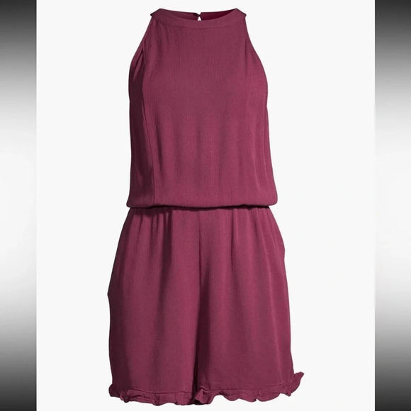 Mossimo • Black Cherry Woven Romper - Picture 4 of 12